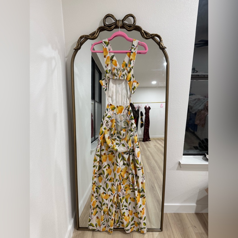 FARM Rio x Anthropologie Halter Cutout Wide-Leg Jumpsuit - Picture 6 of 7